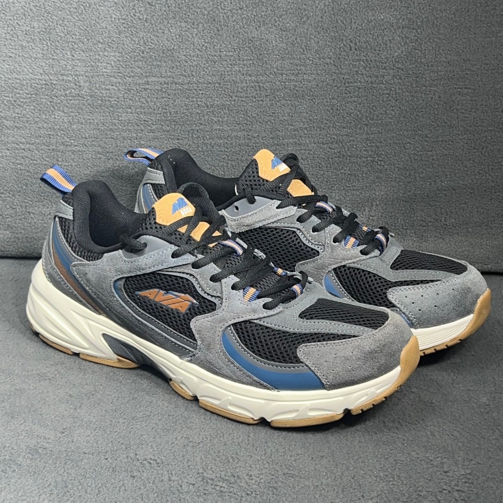 AVIA 5000 Men's Running Shoes Sneakers Gray Black Athletic Comfort Size 12